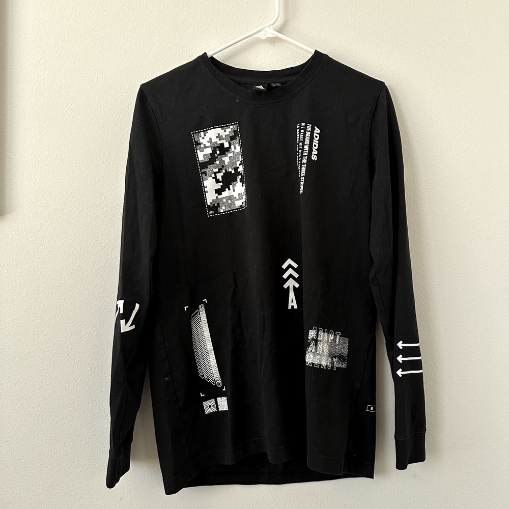 Adidas Men’s Logo Reflective Long Sleeve Shirt